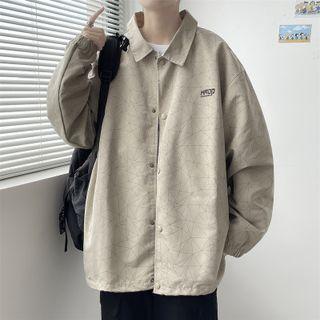 Lettering Patterned Jacket