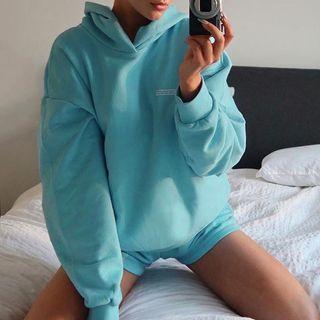 Unisex Oversized Letter Prints Hoodie