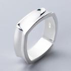 925 Sterling Silver Polished Square Open Ring Open Ring - 925 Sterling Silver - One Size