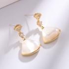 Rhinestone Shell Drop Earring 1 Pair - Gold - One Size
