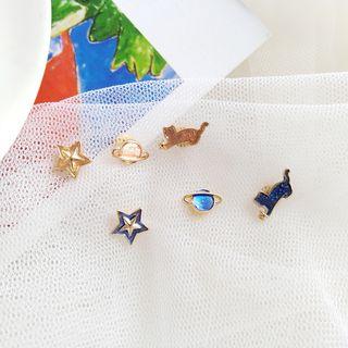 Set: Alloy Star / Planet / Cat Earring