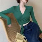 Collared Knit Top / Midi Skirt