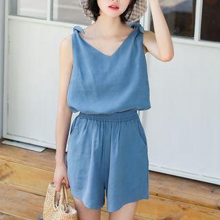 Set: Tie Strap Top + Shorts