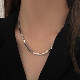 Titanium Steel Necklace Silver - One Size