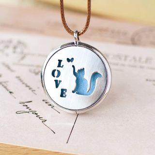 Cat Aromatherapy Locket Necklace