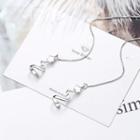 Alloy Star Dangle Earring 1 Pair - Silver - One Size