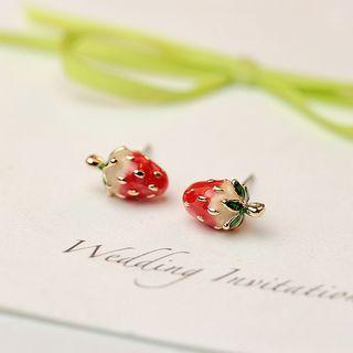 Strawberry Stud Earring As Shown In Figure - One Size
