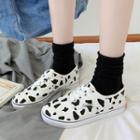 Cow Print Canvas Sneakers