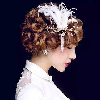Feather Dangling Tiara