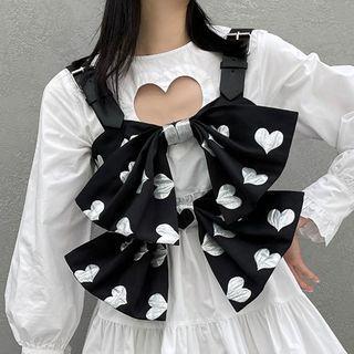 Heart Print Bow Vest