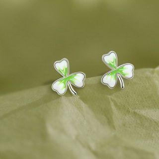 Clover Glaze Sterling Silver Earring