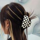 Check Hair Clamp Black & White - One Size