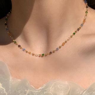 Faux Crystal Alloy Necklace