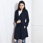 Notched-lapel Trench Coat With Sash