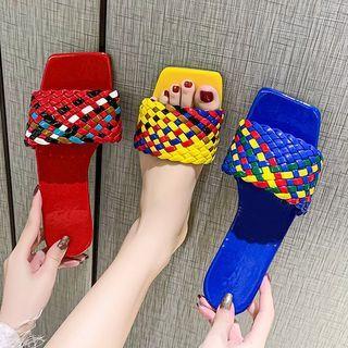 Square Toe Woven Slippers