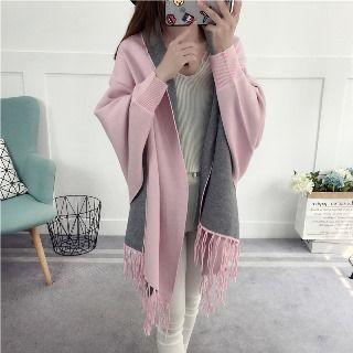 Fringed Embroidered Poncho