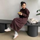 High-neck Polar-fleece Long Dress
