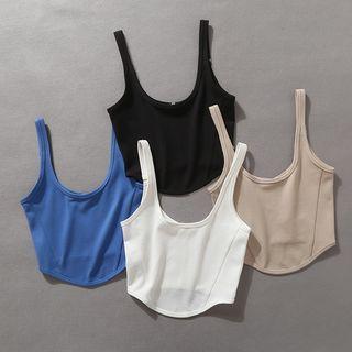 Scoop Hem Crop Tank Top