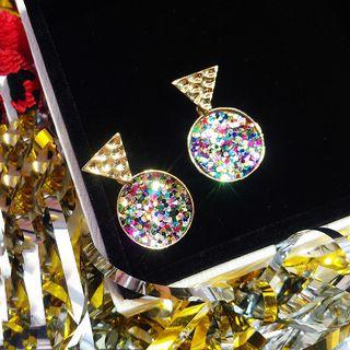 Sequined Stud Earring