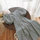 Daisy Print Square-neck Dress