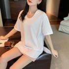 Elbow-sleeve T-shirt White - M