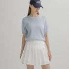 Pintuck Tennis Miniskirt