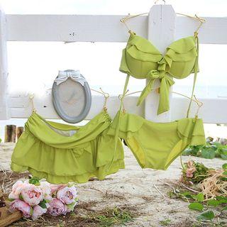 Set: Ruffled Bikini + Swim Skirt