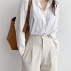 Pleated-back Cropped Shirt