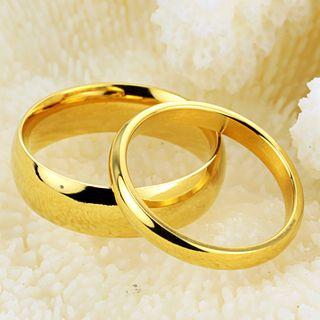 Couple Matching Gold Plated Ring