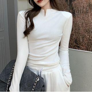 Open Placket Sweater