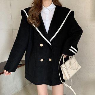 Contrast Trim Sailor Collar Jacket