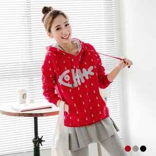 Fishbone Graphic Hooded Top
