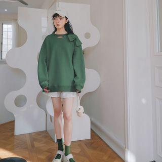 Cutout Bow Sweatshirt