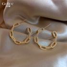 Metal Hook Earring 1 Pair - Gold - One Size