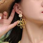 Alloy Flower Dangle Earring 1 Pair - Yellow - One Size