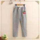 Patched Drawstring Sweatpants