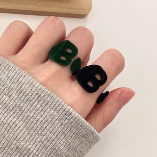 Flocking Letter B Open Ring