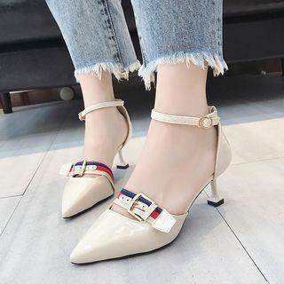 Patent Pointy High-heel Sandals