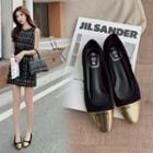 Cap Toe Low Heel Flats