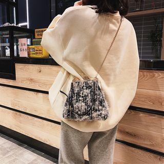 Tweed Crossbody Bag Black - One Size