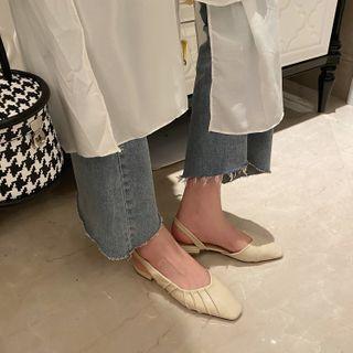 Plain Slingback Flats