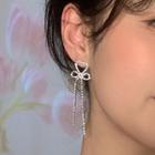 Heart Faux Pearl Alloy Fringed Earring 1 Pair - Silver - One Size
