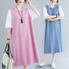 Short-sleeve Elbow-sleeve Midi Dress