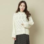 Pointelle Sweater Almond - One Size