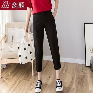 Cropped Chiffon Dress Pants