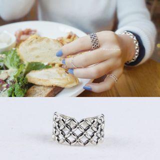 925 Sterling Silver Four-leaf Clover Ring Silver - One Size