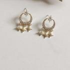 Rhinestone Moon & Star Fringed Earring 1 Pair - As Shown In Figure - One Size