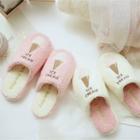Ice Cream Embroidered Slippers