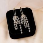 Faux Crystal Fringed Earring 1 Pair - E3279 - As Shown In Figure - One Size