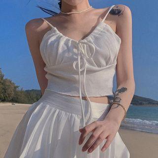 Drawstring Camisole Top / A-line Skirt